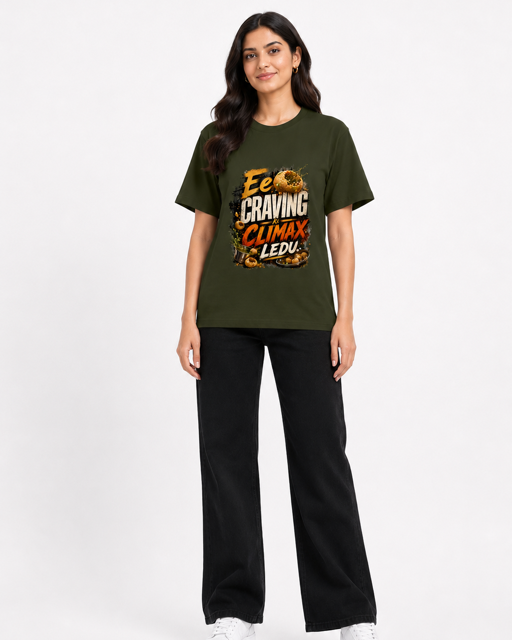 Panipuri Cravings Telugu Unisex Classic Crew T-Shirt