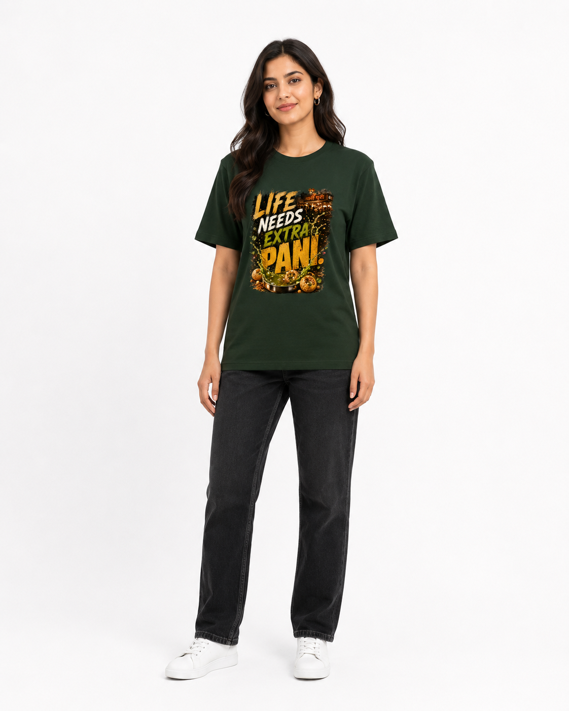 Life needs extra pani Hindi Unisex Classic Crew T-Shirt