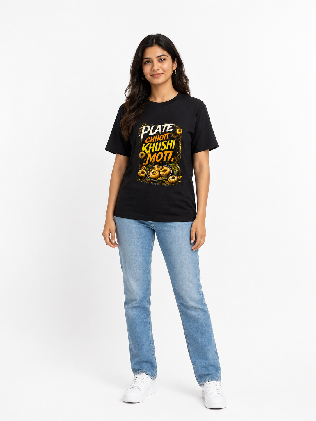 Pani Puri Khushi Hindi Unisex Classic Crew T-Shirt
