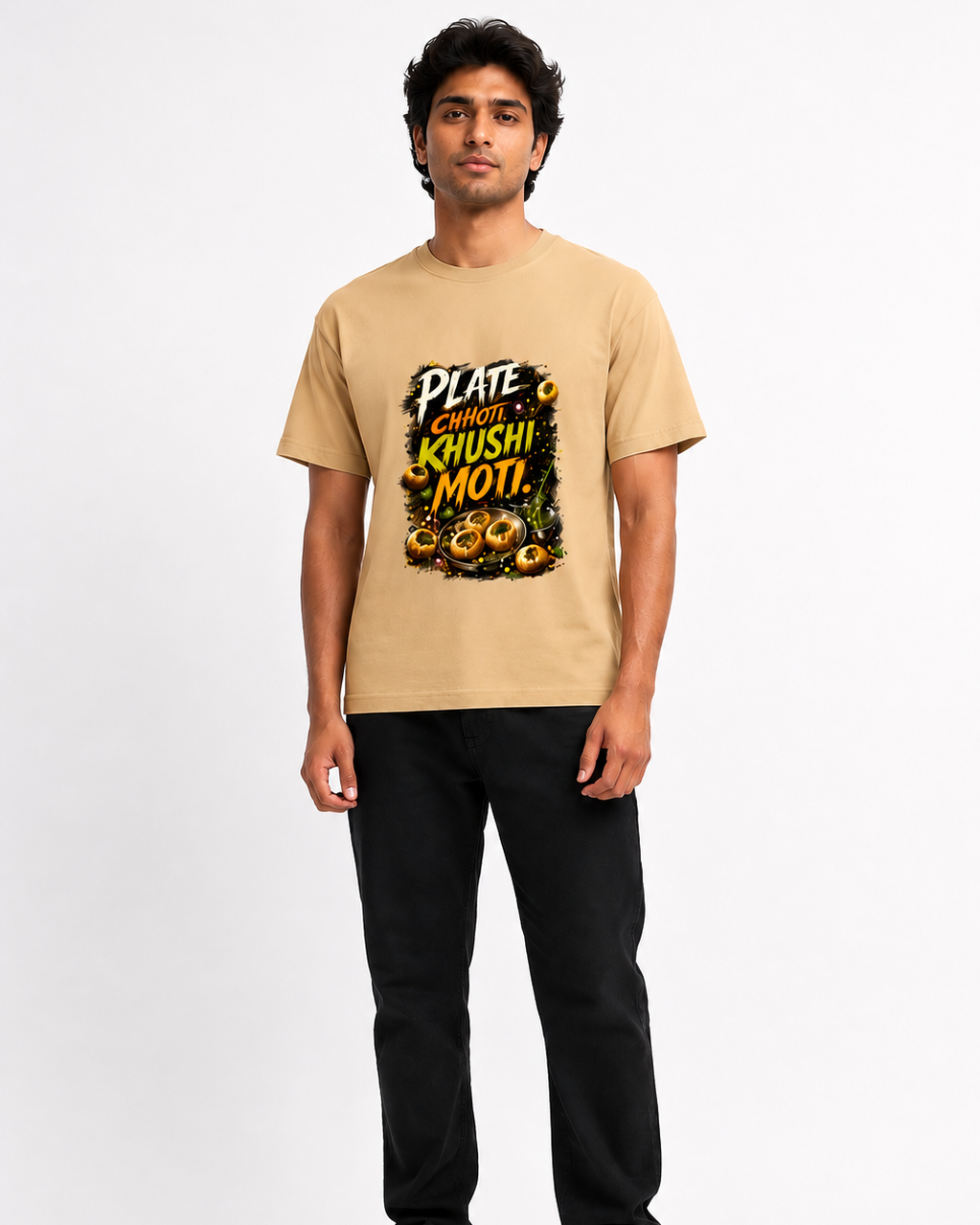Pani Puri Khushi Hindi Unisex Classic Crew T-Shirt