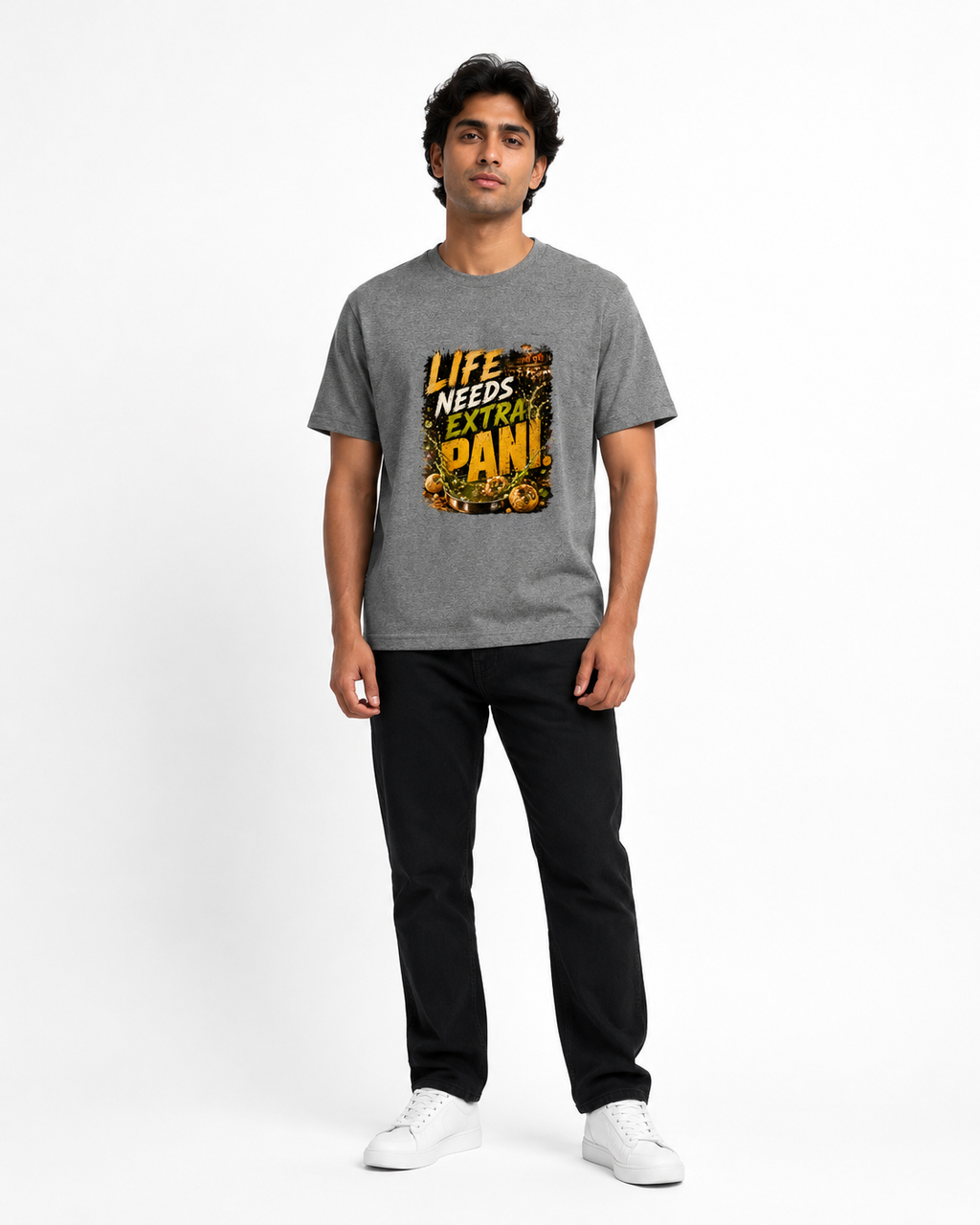 Life needs extra pani Hindi Unisex Classic Crew T-Shirt