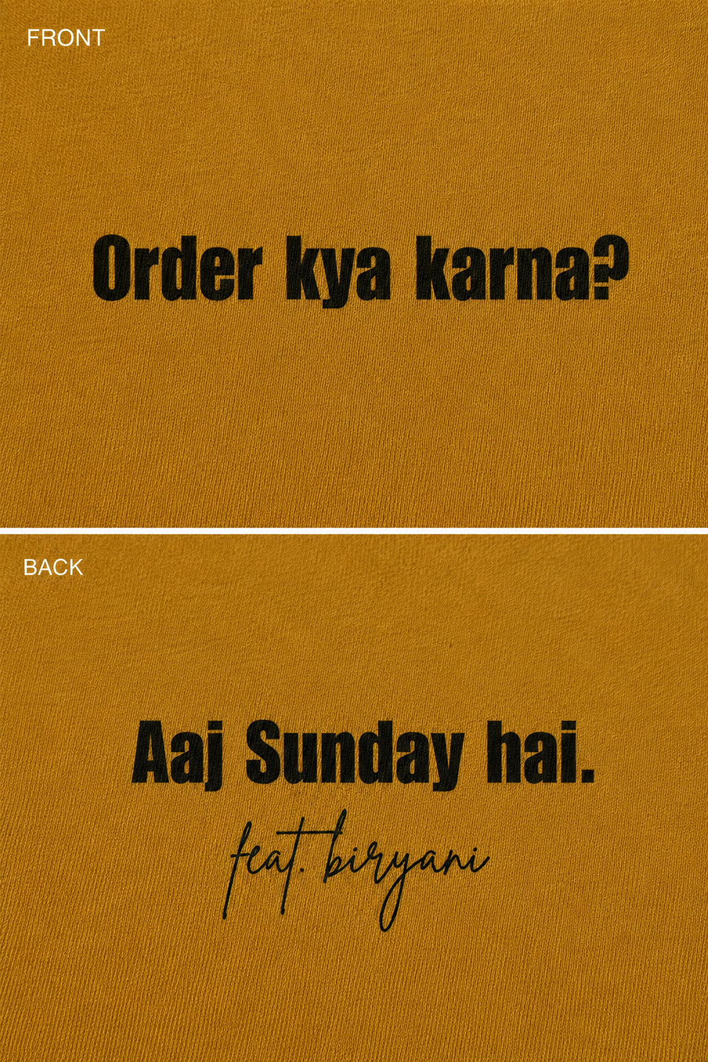 Sunday Biryani Order Hindi Unisex Classic Crew T-Shirt