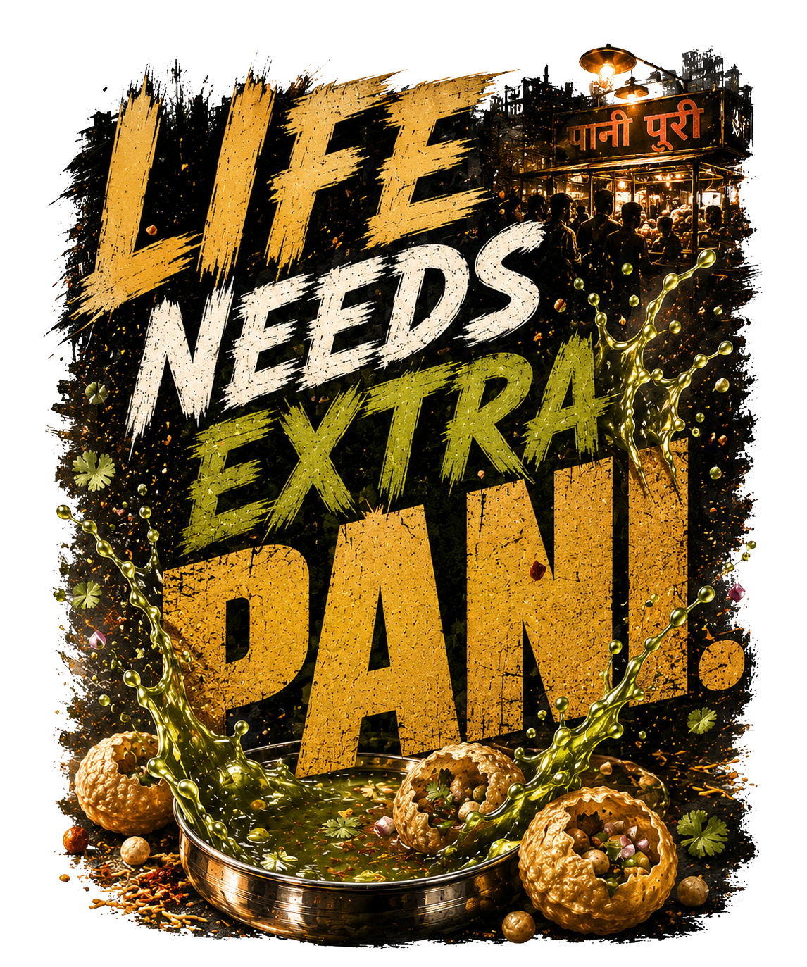 Life needs extra pani Hindi Unisex Oversized Classic T-Shirt