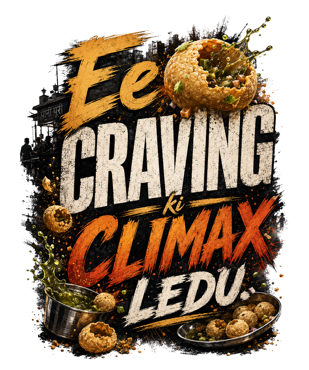 Panipuri Cravings Telugu Unisex Oversized Classic T-Shirt