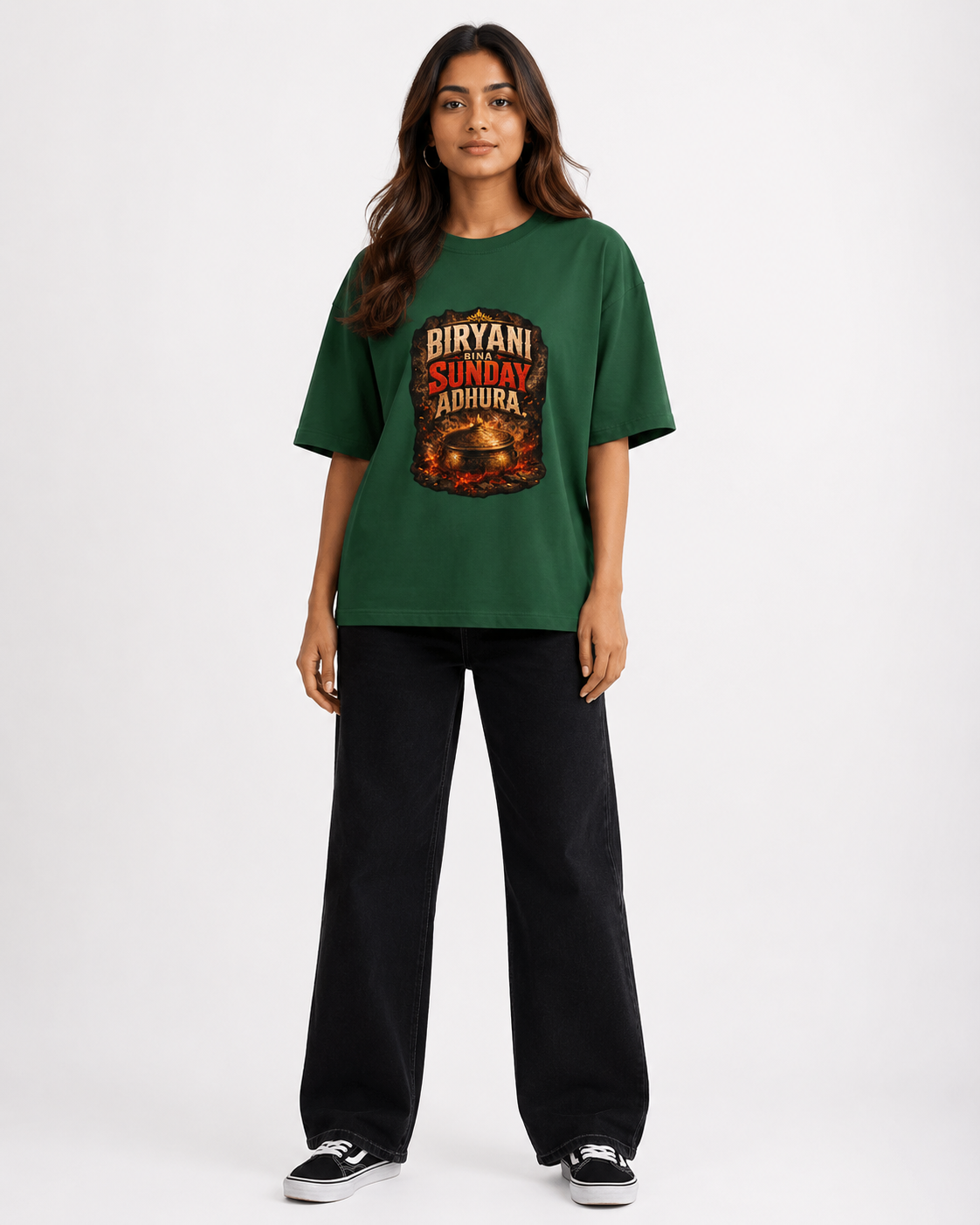 Biryani Sunday Hindi Unisex Oversized Classic T-Shirt