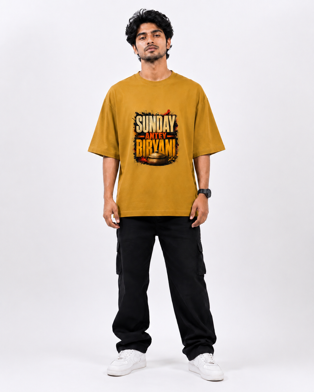Biryani Sunday Telugu Unisex Oversized Classic T-Shirt