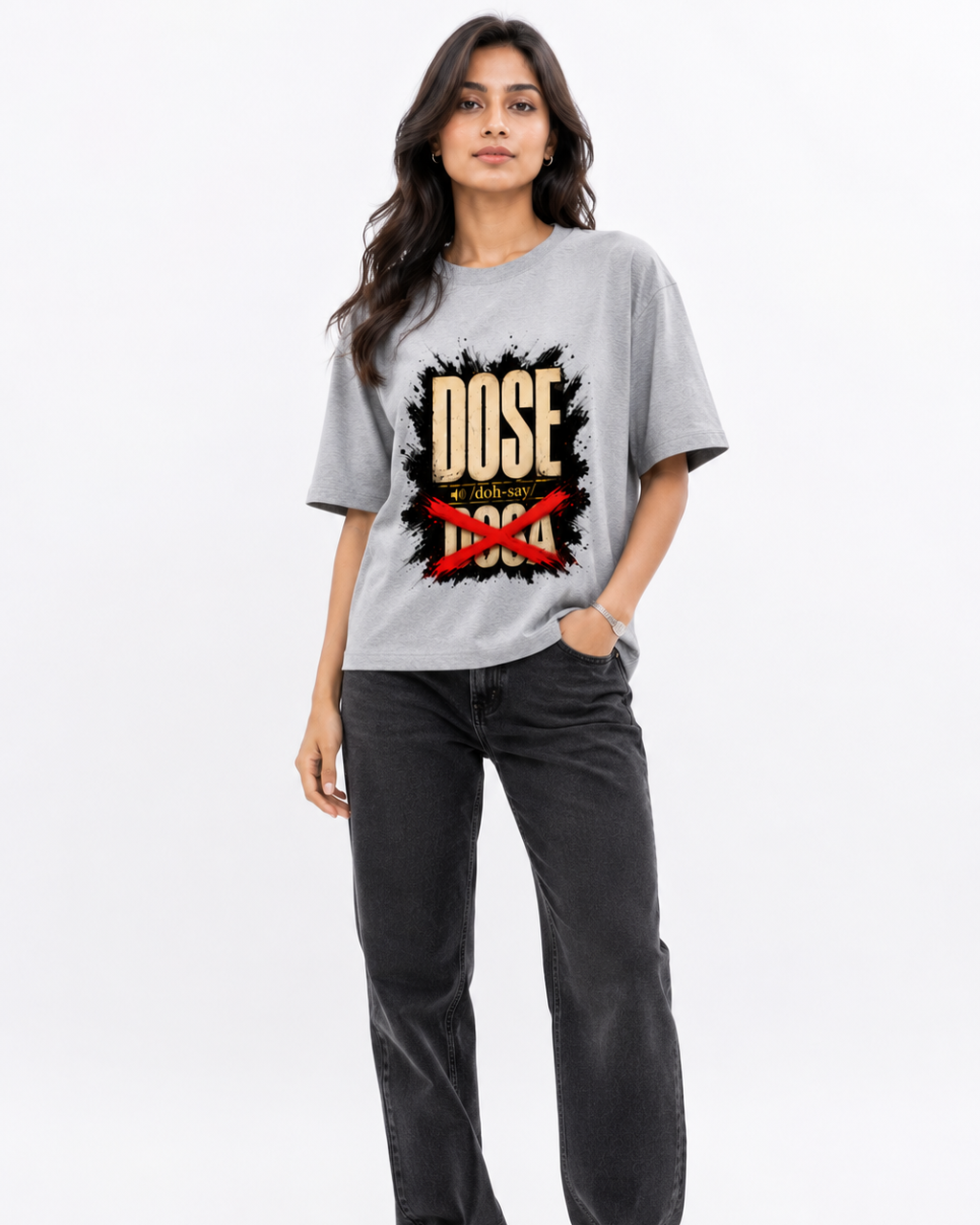 Dose Approved Kannada Unisex Oversized Classic T-Shirt