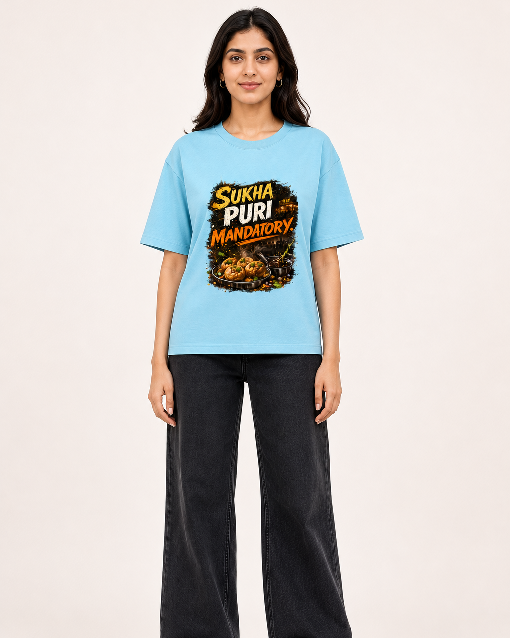 Sukha Puri Mandatory Hindi Unisex Oversized Classic T-Shirt