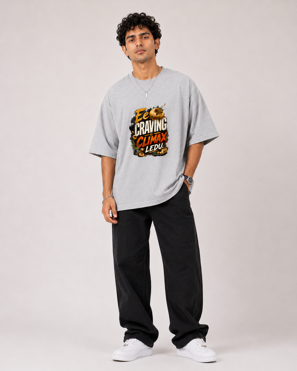 Panipuri Cravings Telugu Unisex Oversized Classic T-Shirt
