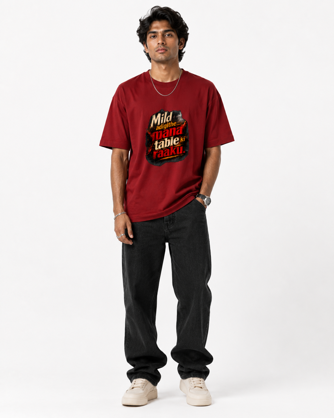 Spicy Biryani Telugu Unisex Oversized Classic T-Shirt
