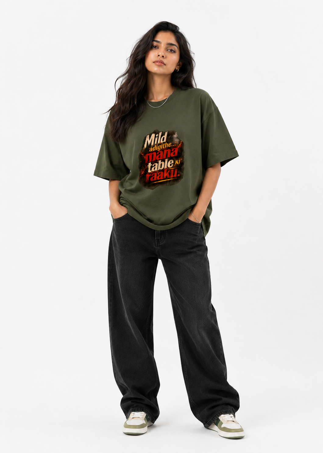 Spicy Biryani Telugu Unisex Oversized Classic T-Shirt