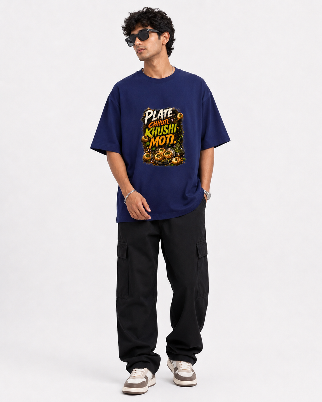 Pani Puri Khushi Hindi Unisex Oversized Classic T-Shirt