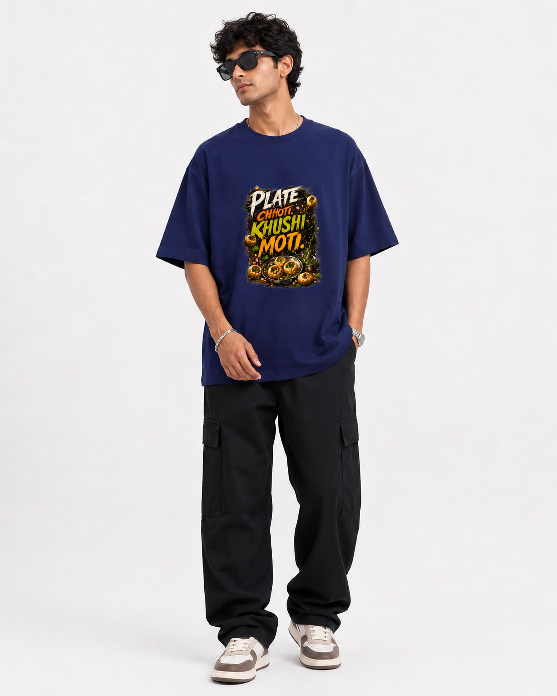 Pani Puri Khushi Hindi Unisex Oversized Classic T-Shirt