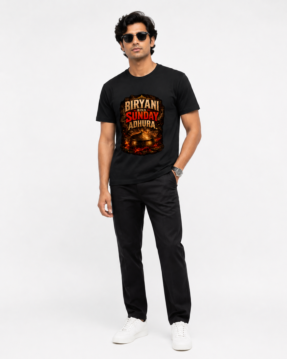 Biryani Sunday Hindi Unisex Supima T-Shirt