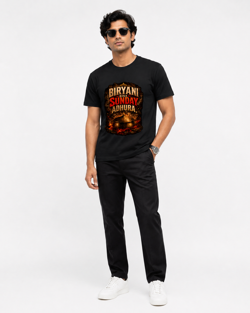 Biryani Sunday Hindi Unisex Supima T-Shirt