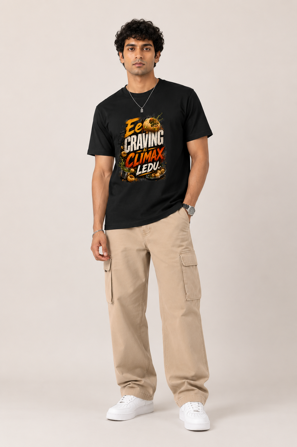 Panipuri Cravings Telugu Unisex Supima T-Shirt